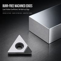 CBN Diamond Turning Inserts TPGH080202 TPGH090204 TPGH110308 , CNC Lathe Diamond Tool Tips for Aluminum Alloy Machining