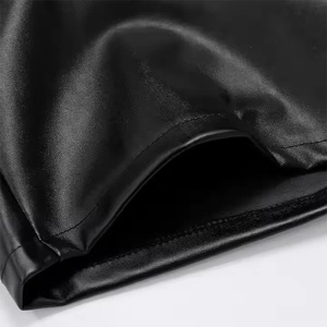 High Quality Leather <b>Shorts</b> Custom Logo Design OEM Breathable Eco-Friendly Casual Summer Wear Customized Color Leather <b>Shorts</b> - Product Image 4