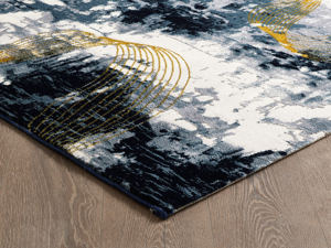 Alfombra turca de lujo hecha a máquina, color azul Flosh, premium, para sala de estar, del fabricante de Gaziantep. - Product Image 4