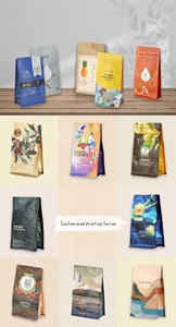 ถุงกระดาษคราฟท์, ซิปล็อค, ที่เก็บอาหารให้ยืนขึ้น, นำออก, ถุงอาหารชากาแฟซิปยืน, ซิปนำมาใช้ใหม่, ด้านล่างแบน - Product Image 6