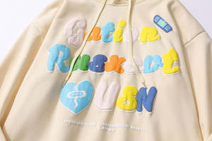 OEM Vente en gros 100% coton Marque Mousse Sérigraphie Plus Size Sweat à capuche pour homme Personnalisé 3D Puff Print Oversized Hoodies - Product Image 5