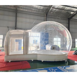 Location de structures gonflables pour événements commerciaux, château gonflable transparent en PVC blanc, garantie de trois ans, installation facile - Product Image 4