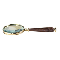 Elegant 8X Handheld Magnifier Glass with Gold-Plated Frame Lightweight Reading Magnifying Glass