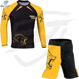 Conjunto de Entrenamiento de MMA y BJJ para Hombre y Mujer, Camiseta y Pantalones Cortos, Ropa de Lucha sin Gi, Muay Thai, Grappling, Jiu Jitsu, Ligero, Alta Calidad - Product Image 2