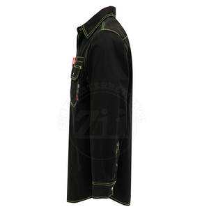 Chemises de soudage FR à manches longues de qualité supérieure pour hommes, respirantes, légères, résistantes à la chaleur 250-400°C, grandes tailles, couleur unie - Product Image 3