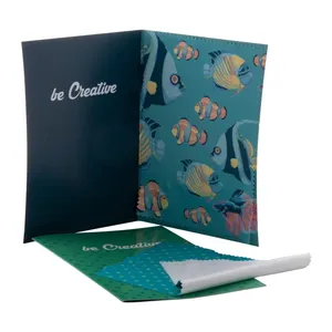 Serviette promotionnelle personnalisée avec carte postale dioptrique, merchandising sur mesure - Product Image 1