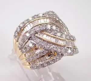 Anillo de Compromiso para Mujer TISHYA DIAMOND, Plata de Ley 925, Chapado en Oro Amarillo, Blanco y Rosa de 14K, Moissanita Real Tallada de 1.20 Ct - Product Image 5