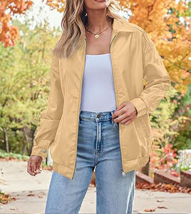 Vestes bomber en cuir de vache véritable pour femmes, taille XL, couleur kaki, de haute qualité, écologiques, vente en gros, logo personnalisé OEM - Product Image 3