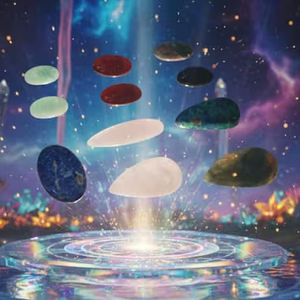 หินอะเกต/แจสเปอร์/หยก/คริสตัล/ลาพิส คุณภาพสูง รูปทรงครึ่งวงรี แบบหลังแบน สำหรับทำเครื่องประดับ หินบำบัดธรรมชาติ - Product Image 1