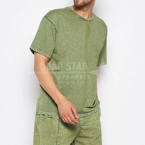 เสื้อยืดผู้ชายผ้ากรดซักผ้าฝ้าย100% ลำลองดีไซน์ใหม่ล่าสุดเสื้อกันกรดซักออกแบบโลโก้ของคุณเอง - Product Image 4