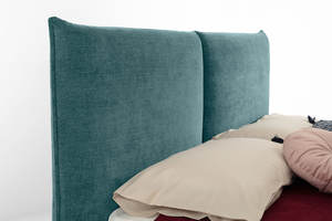 Lit de rangement contemporain rembourré Tissu haut de gamme Lignes modernes audacieuses Housse amovible Tête de lit rembourrée Fabriqué en Italie VF HOME DECOR - Product Image 2