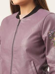 Chaqueta Bomber de Cuero para Mujer, Diseño Personalizado con Logotipo en la Parte Delantera, Chaqueta de Invierno de Alta Calidad, Diseño Personalizado, Chaqueta de Piloto de PU - Product Image 2