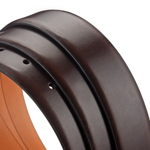 เข็มขัดหนังวัวแท้ดีไซน์หรูหราสำหรับผู้ชายเข็มขัดหนังวัวแท้พร้อมหัวเข็มขัดเหล็ก - Product Image 4