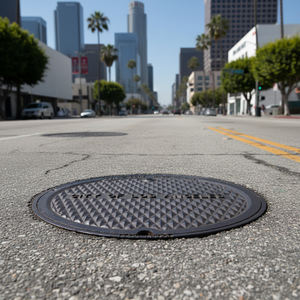 보안 도난 방지 맨홀 커버 라운드 맨홀 커버 연성 철 맨홀 커버 - Product Image 1