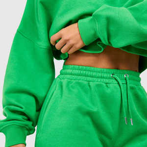 Ensemble de sport hiver 2025 à carreaux pour femme, personnalisable avec logo, deux pièces, short décontracté au-dessus du genou, broderie 3D, poches, polyester/coton - Product Image 4