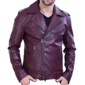 Blouson aviateur en cuir de vache pour homme, style High Street, coupe-vent, respirant, logo frontal, col montant, de haute qualité, fabriqué au Pakistan - Product Image 2