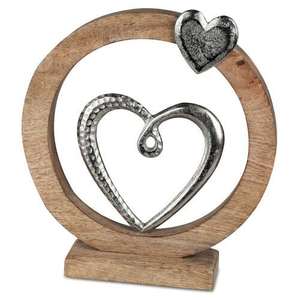 Sculpture de cœur en argent élégante, fabriquée à la main pour les maisons modernes, centre de table artistique, accent décoratif unique par le fournisseur - Product Image 3