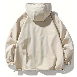 Sudaderas cortavientos para hombre, chaqueta con cremallera y capucha, manga larga a prueba de viento, prendas de vestir, sudaderas con capucha - Product Image 6