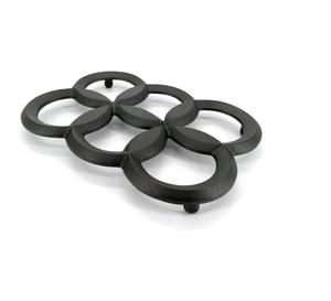 Trivet New <b>Cast</b> <b>Iron</b> Trivet for Tabletop Metal <b>Plate</b> Stand in Wholesale Price <b>Cast</b> <b>Iron</b> Olympicks Shaped Trivet for Tableware - Product Image 1