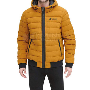 เสื้อแจ็คเก็ตพัฟเฟอร์ผู้ชายแบบกันน้ำสำหรับฤดูหนาว คอตั้ง ปักโลโก้ตามสั่ง ผลิตจากโพลีเอสเตอร์/คอตตอน เหมาะสำหรับใช้งานกลางแจ้ง ขายส่ง - Product Image 1