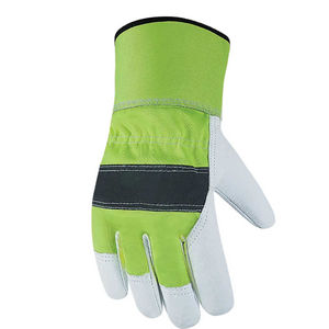 Gants en cuir de vachette à manchette longue, à paume unique, pour le travail du cuir, la sécurité industrielle, les travaux canadiens, les gants ménagers - Product Image 5