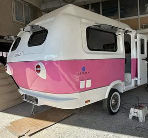 Remolque de caravana tipo lágrima de bajo precio, mini caravana con suspensión independiente, moderna, ligera, casa móvil de viaje con capacidad para 2 personas. - Product Image 4