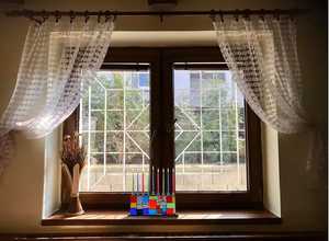 Lámpara de Hanukkah, Menorá de Cristal, Venta Directa de Fábrica, Velas al por Mayor - Product Image 3