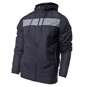 Chaqueta Cortavientos Impermeable de Manga Larga para Hombre, Ecológica, de Color Sólido, con Cierre de Cremallera, Personalizada con Estampado, para Correr - Product Image 5