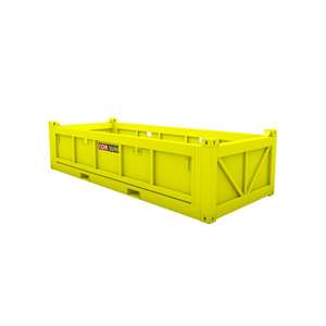 Galvanized Half Height Cargo <b>Container</b> 10 <b>Stackable</b>, Removable Panels, Secure Bulk <b>Storage</b> - Product Image 3