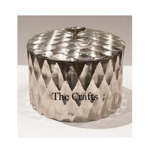 Boîte à chocolats et noix en aluminium couleur or Boîte à bonbons de service de forme ronde faite à la main pour la vaisselle de restaurant - Product Image 2