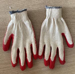 Gants enduits de caoutchouc vietnamiens Anti-Cut Anti-Slip Gants de travail de sécurité Semi-Coating Réutilisable Latex Coton pour la protection des mains - Product Image 5