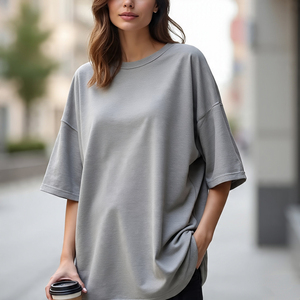 T-shirts oversize à épaules tombantes T-shirts à manches courtes pour femmes Vêtements de sport Running Jogging T-shirts à manches courtes pour femmes - Product Image 5