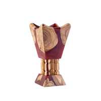 Brûleur d'encens indien en bois d'acacia et résine de luxe, fait main, Oud arabe, anti-odeur, aromathérapie, parfum d'intérieur, cadeau de mariage, décoration rouge