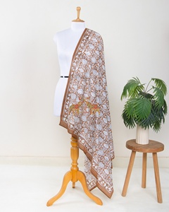 New Collection Combed Cotton Lightweight Voile Fabric Hand Block Floral Printed <b>Sarong</b> for Women <b>Beach</b> Wrap - Product Image 6