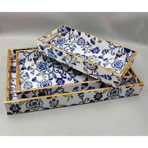 Bandeja de Desayuno Estilo Vintage, Artesanal, de Madera MDF, Personalizada, Forma Cuadrada, Tamaño Grande, Bandejas para Servir, Suministros para Hoteles - Product Image 4