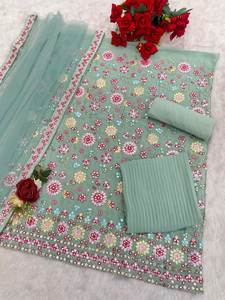 ชุดคลุมสำหรับใส่ไปงานเฉลิมฉลองผ้า Georgette สังเคราะห์ที่มีความสบายภายใน - Product Image 4