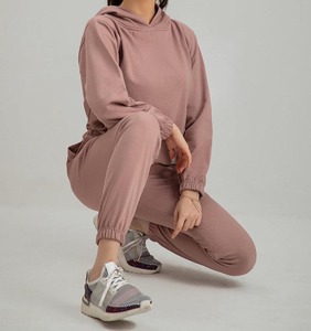 Ensemble de survêtement polaire personnalisé avec logo OEM style 2026 pour femme – Ensemble de jogging tendance à capuche pour l'entraînement hivernal - Product Image 6