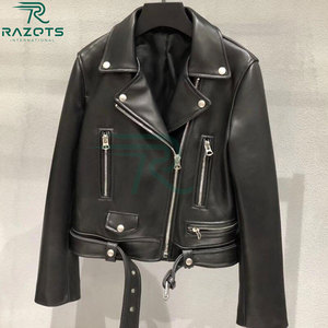 2025 New Women's Premium Genuine <b>Sheep</b> <b>Skin</b> <b>Jacket</b> Stand Finished Plain Dyed Solid Warm Winter Fur Trim Waterproof Breathable - Product Image 5