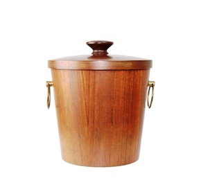 Seau à glace en bois de style moderne pour bar, fêtes, bière, vin, avec taille personnalisée, design classique - Product Image 1