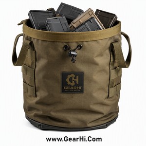 Bolsa de descarga resistente y reforzada para cargadores, enrollable, tipo MOLLE, de malla, plegable, para recogida de cartuchos usados - Product Image 2