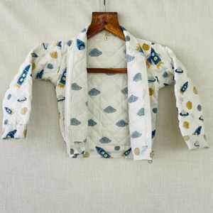 Chaqueta Acolchada de Algodón Vintage Hecha a Mano para Niños, Chaqueta Acolchada de Algodón Vintage Jaipuri de Manga Larga para Niños - Product Image 1