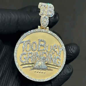 Hip Hop VVS Moissanite Pendant with 3D Logo 925 Sterling Silver Passes Diamond Tester Customizable Iced Moissanite Pendant <b>Charm</b> - Product Image 2