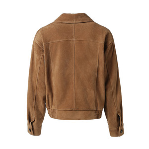 เสื้อหนังแกะแท้สำหรับผู้หญิงเสื้อโค้ทแขนยาวหนังแกะ100% สไตล์ใหม่ - Product Image 3