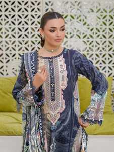 Recién llegados, venta de ropa de invierno en Pakistán, los más vendidos, 3 uds., vestidos, vestido sin costuras, tela de lino, traje de ropa informal para mujer - Product Image 2