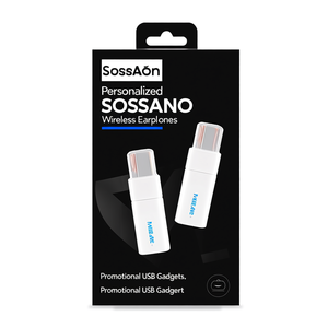 Écouteurs sans fil Sossano personnalisés, gadgets USB promotionnels - Product Image 3