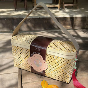 <b>Bamboo</b> Gift Basket Sustainable <b>Bamboo</b> <b>Fiber</b> Material for Holiday Gift Packaging Retail Sales Made in Vietnam - Product Image 5