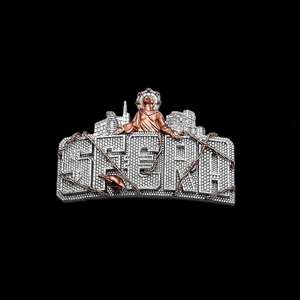 Colgante de moissanita de corte redondo de Plata de Ley 925 personalizado chapado en oro estilo bonito abalorios de moda helados - Product Image 5