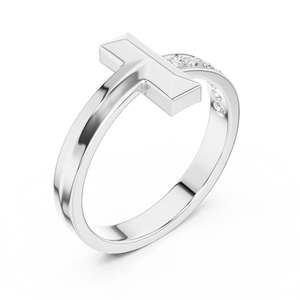Bague tennis élégante en or blanc 10 carats plaqué rhodium avec diamants de laboratoire, conçue pour les mariages, les fiançailles, les célébrations de luxe, bijoux - Product Image 2