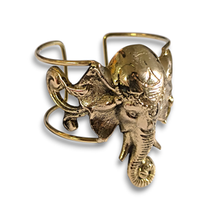 Bracelet en laiton à motif d'éléphant en gros |   Bracelet en laiton fait main sur le thème des animaux |   Bijoux tribaux spirituels pour femmes - Product Image 3