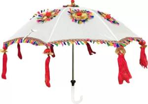 Parapluie décoratif ethnique fait main de couleur vive 2026, magnifique parapluie blanc décoré pour la décoration, cadeau de mariage, coton indien - Product Image 6